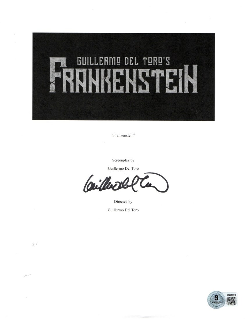 Beckett Authenticated Frankenstein Script Cover Signed by Guillermo Del Toro (1 of 2)