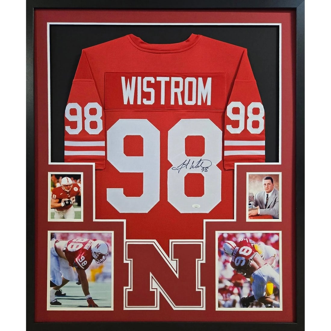 Framed Nebraska Jersey Signed by Grant Wistrom JSA Authenticated (1 of 2)