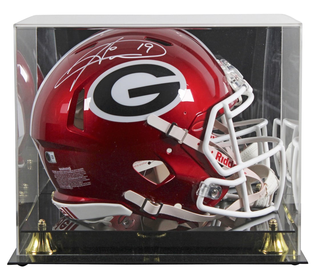 Riddell Speed Proline Georgia Bulldogs helmet signed by Hines Ward with BAS case (1 of 4)