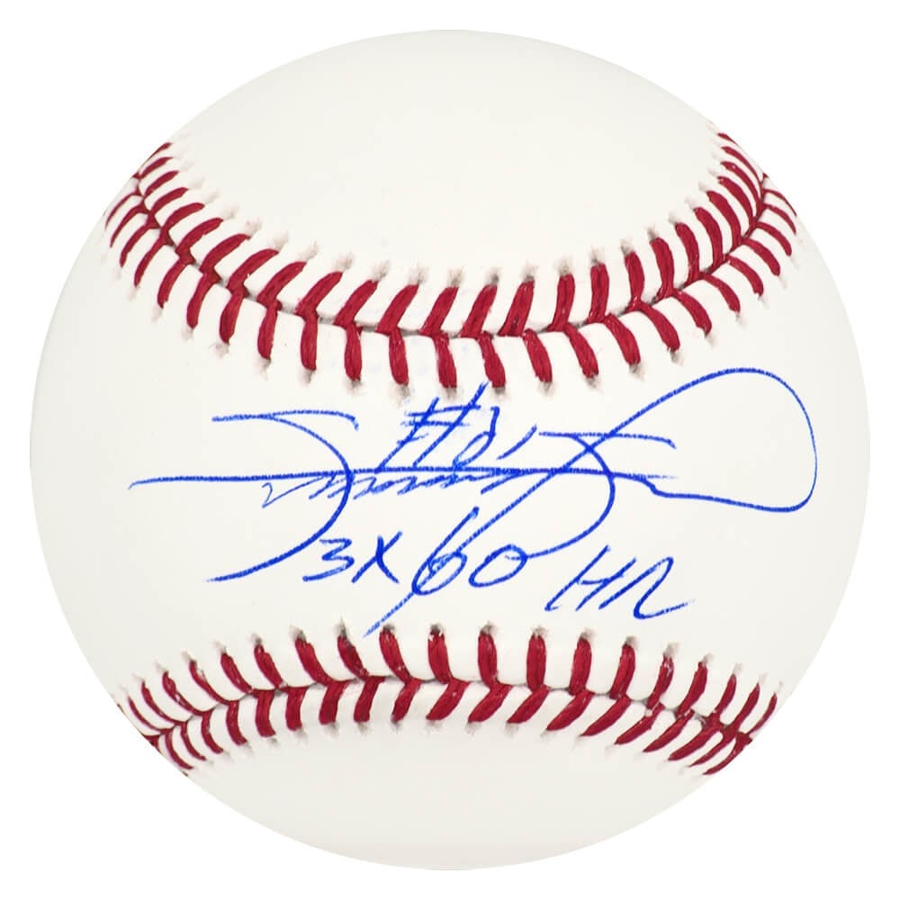 Sammy Sosa Signed MLB Baseball with 3x 60 HRs Inscription (1 of 1)
