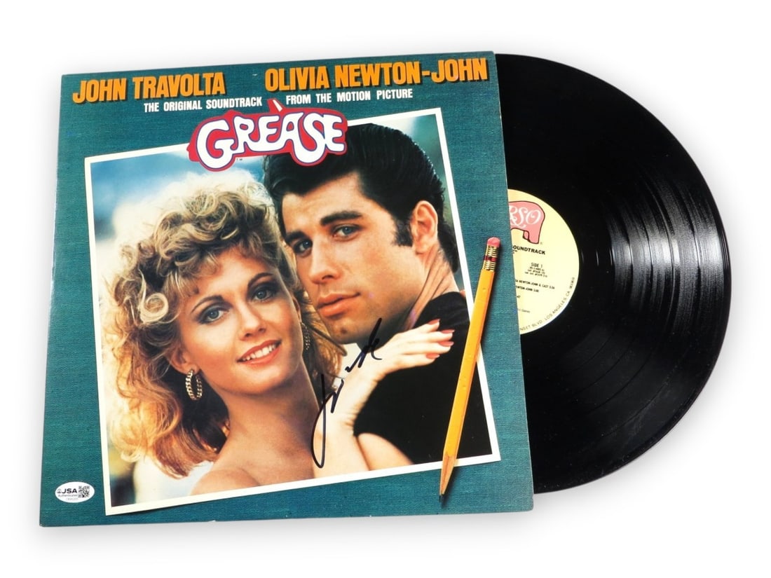 Grease soundtrack album cover signed by John Travolta JSA (1 of 4)