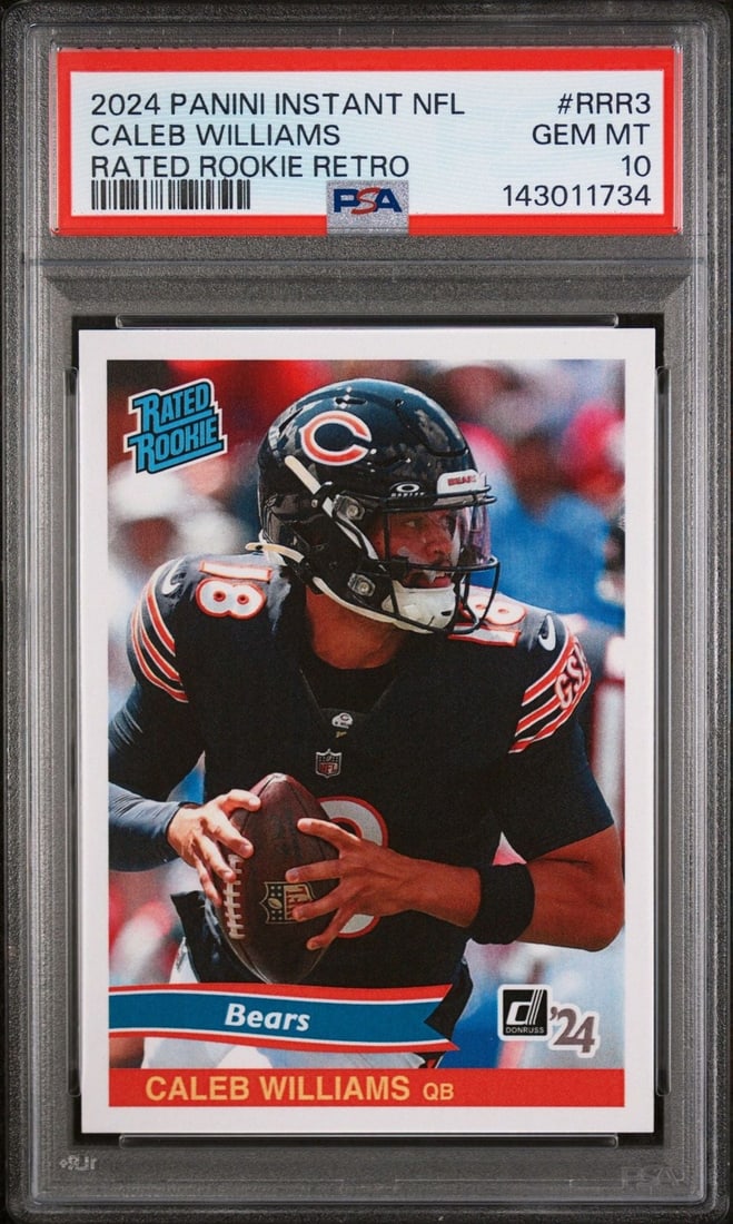 PSA 10 Caleb Williams 2024 Panini Instant NFL RRR3 Rated Rookie Retro (1 of 2)