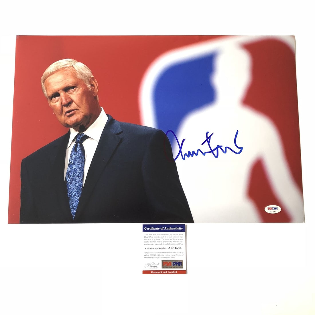 Jerry West Autographed 12x18 Photo PSA/DNA Los Angeles Lakers (1 of 3)