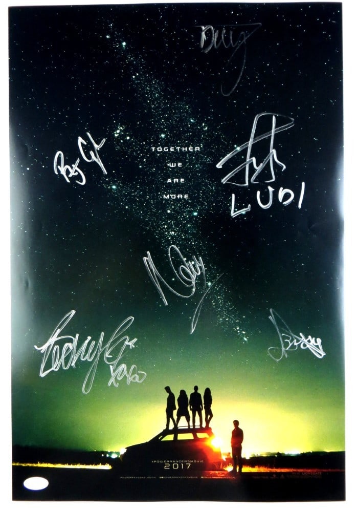 Power Rangers Movie Poster Signed by Six Cast Members JSA Authenticated 13x20 (1 of 4)