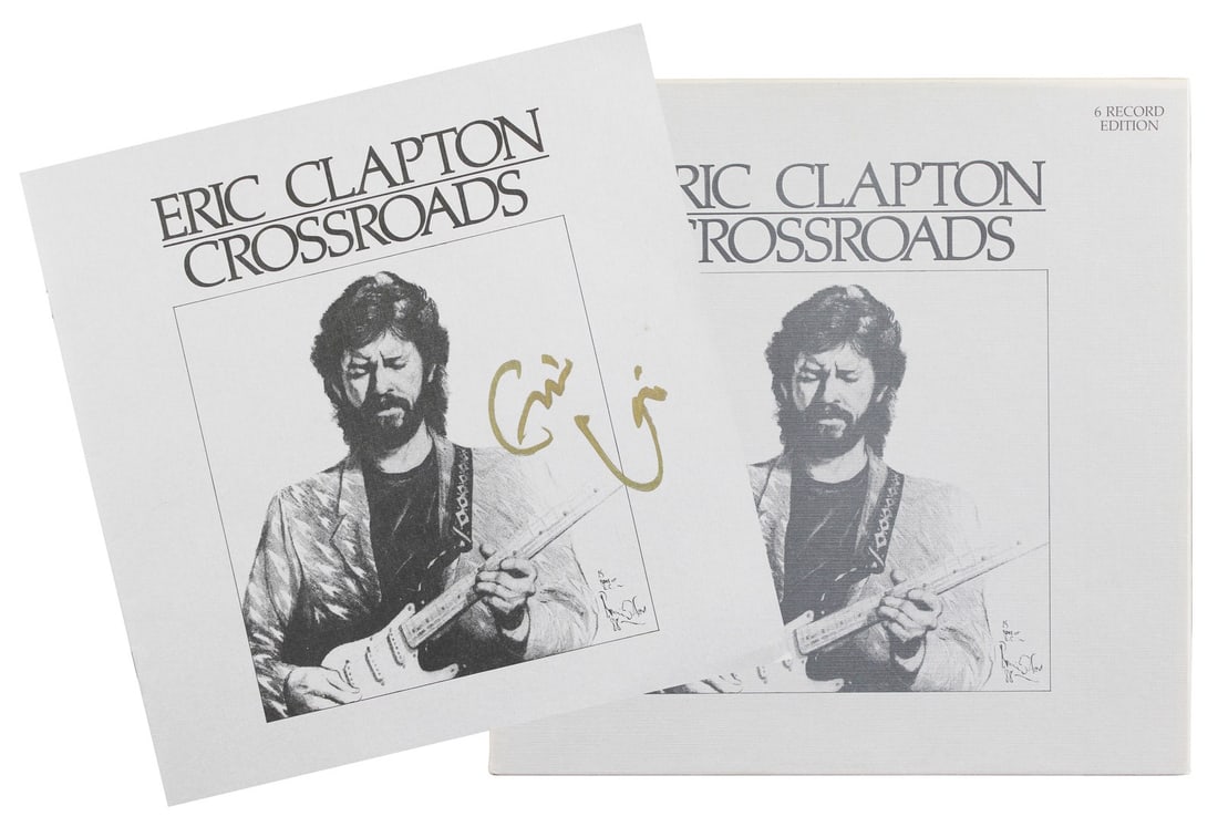 Eric Clapton signed Crossroads booklet with vinyl box set Beckett JSA LOAs (1 of 11)