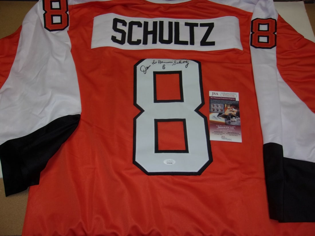 Dave Schultz Autographed 1975-76 Philadelphia Flyers Jersey JSA COA (1 of 2)