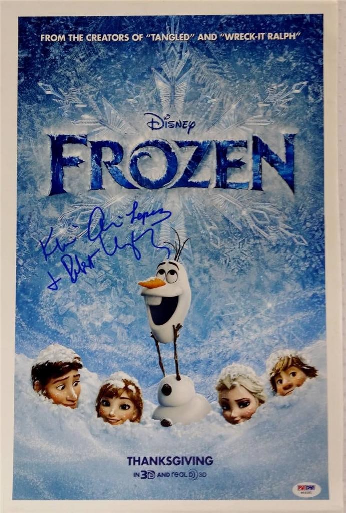 Signed Frozen 11x17 Canvas Photo Kristen Anderson Lopez Let It Go (1 of 1)