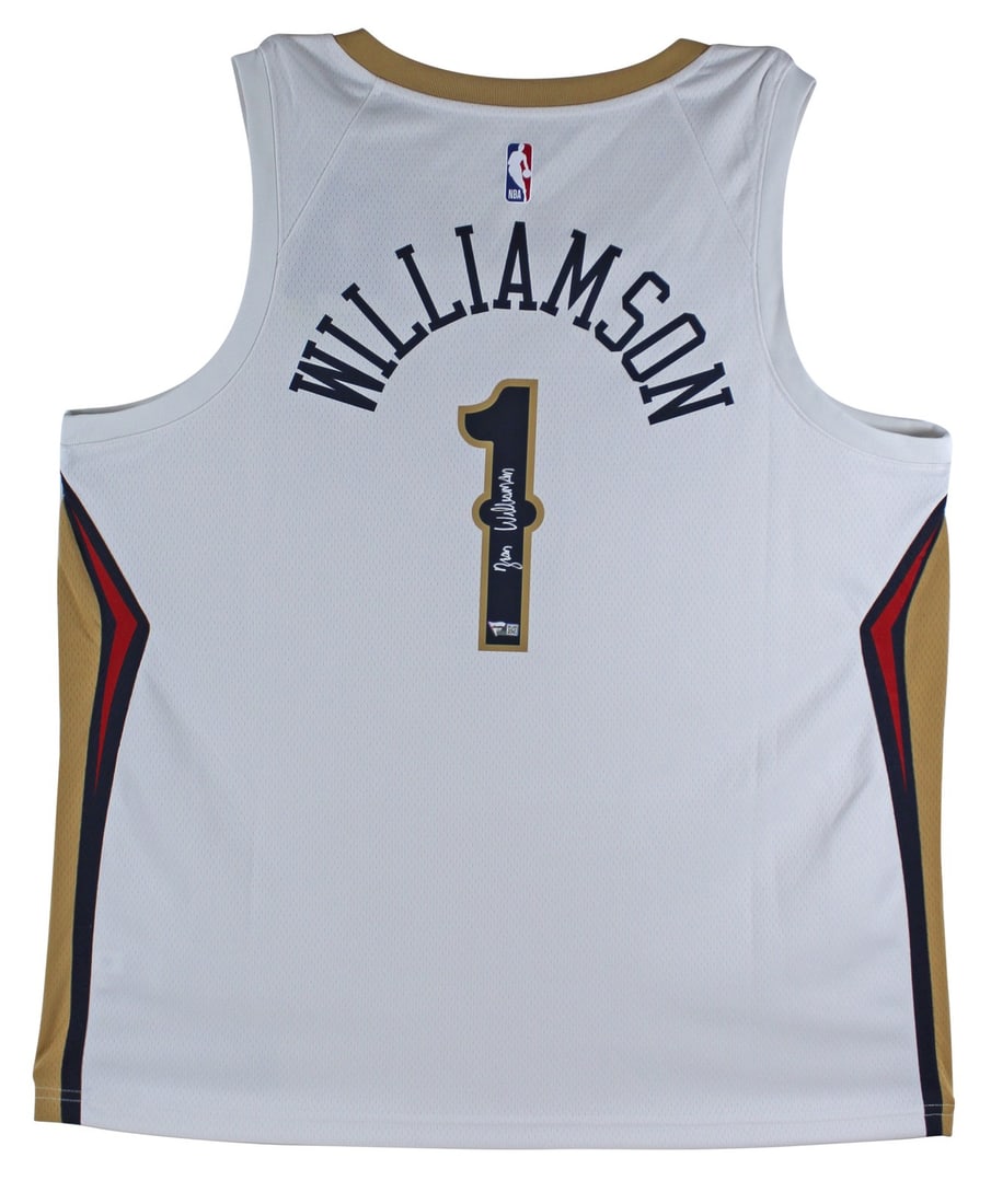 Zion Williamson Signed White Nike Swingman Jersey New Orleans Pelicans Authentic: Zion Williamson Signed White Nike Swingman Jersey New Orleans Pelicans Authentic Add to your collection with this authentic autographed white Nike Swingman jersey personally signed by Zion Williamson 