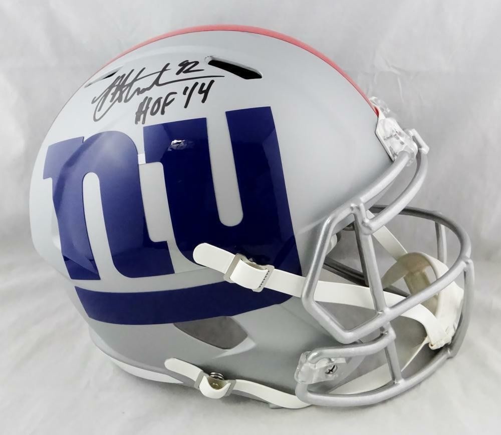Beckett Auth Michael Strahan autographed Giants full size AMP Speed helmet (1 of 6)
