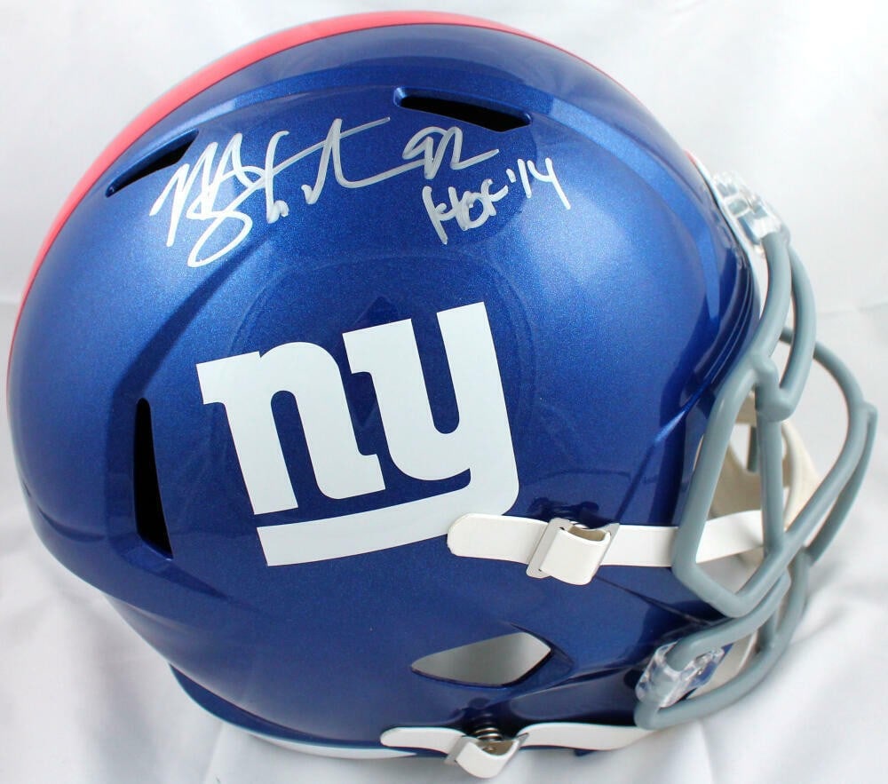 Michael Strahan signed full size Speed helmet New York Giants Beckett hologram (1 of 5)