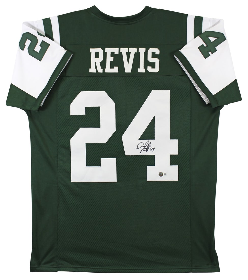 Darrelle Revis Signed Green Jersey BAS Witnessed Authentic Autograph New York Jets (1 of 3)