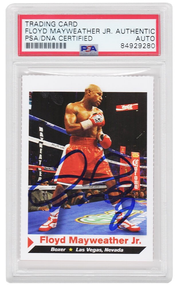 Floyd Mayweather Jr Signed 2012 Sports Illustrated Card #152 PSA Encapsulated: Floyd Mayweather Jr Signed 2012 Sports Illustrated Card #152 PSA Encapsulated This is a signed 2012 Sports Illustrated Boxing Card #152 featuring Floyd Mayweather Jr. The card has been authenticated a