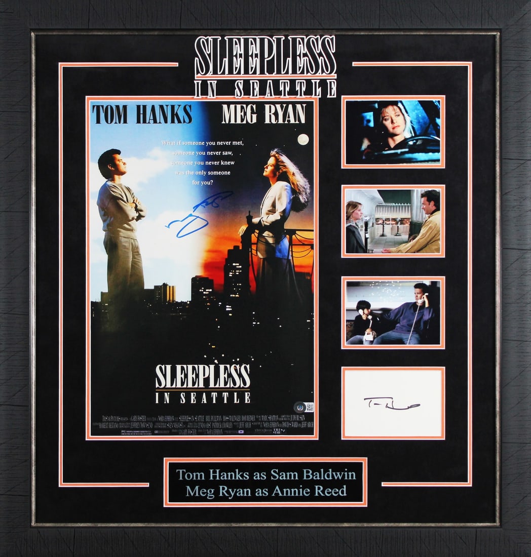 Framed Sleepless In Seattle photo signed by Tom Hanks Meg Ryan BAS (1 of 4)