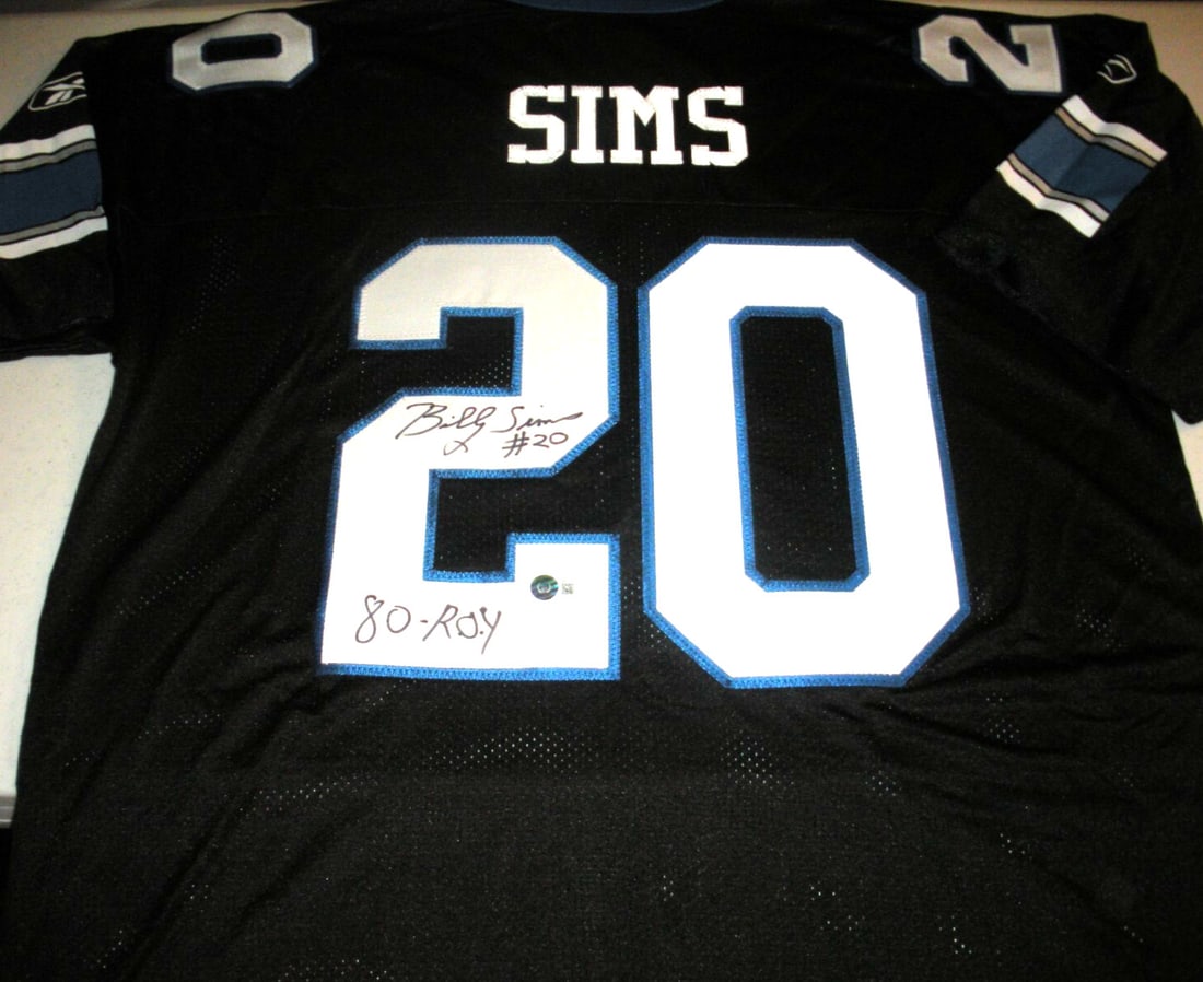 Billy Sims Signed Detroit Lions ProLine Jersey with COA (1 of 2)