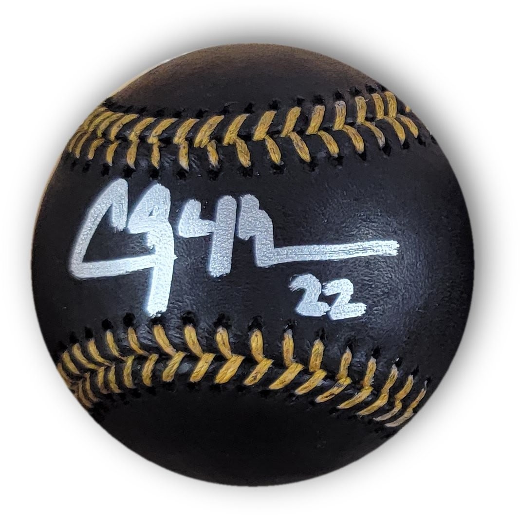 MLB Authenticated Clayton Kershaw Signed Black Baseball: MLB Authenticated Clayton Kershaw Signed Black Baseball This is an original black MLB baseball autographed by Clayton Kershaw of the Los Angeles Dodgers. The ball features a bold, dark signature and h