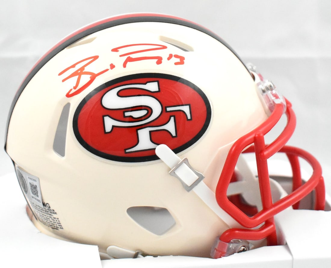Beckett Holo Signed Brock Purdy 49ers Retro Speed Mini Helmet (1 of 5)
