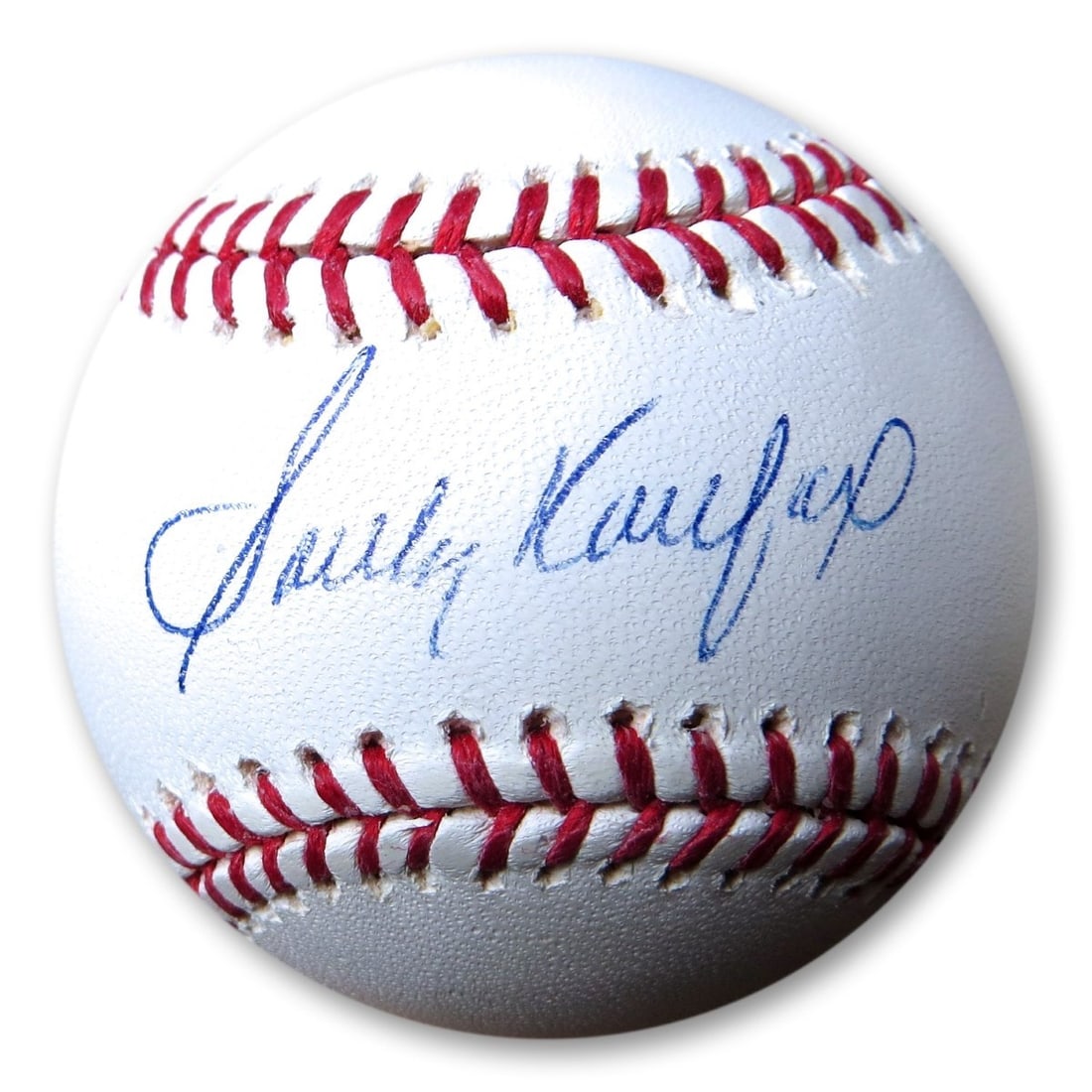 Sandy Koufax Autographed MLB Baseball Dodgers PSA T02547 Sticker: Sandy Koufax Autographed MLB Baseball Dodgers PSA T02547 Sticker This officially licensed MLB baseball features the signature of legendary baseball player Sandy Koufax, known for his remarkable career