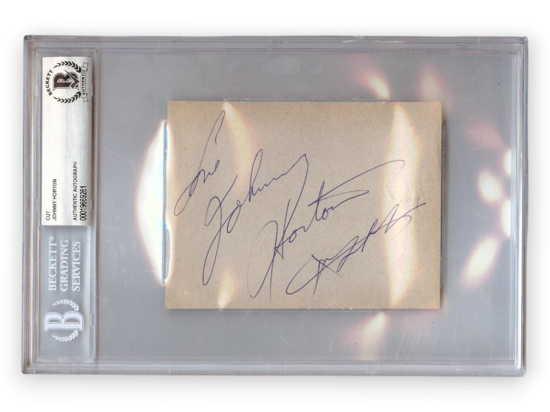 Johnny Horton autographed cut signature authenticated by Beckett (1 of 1)