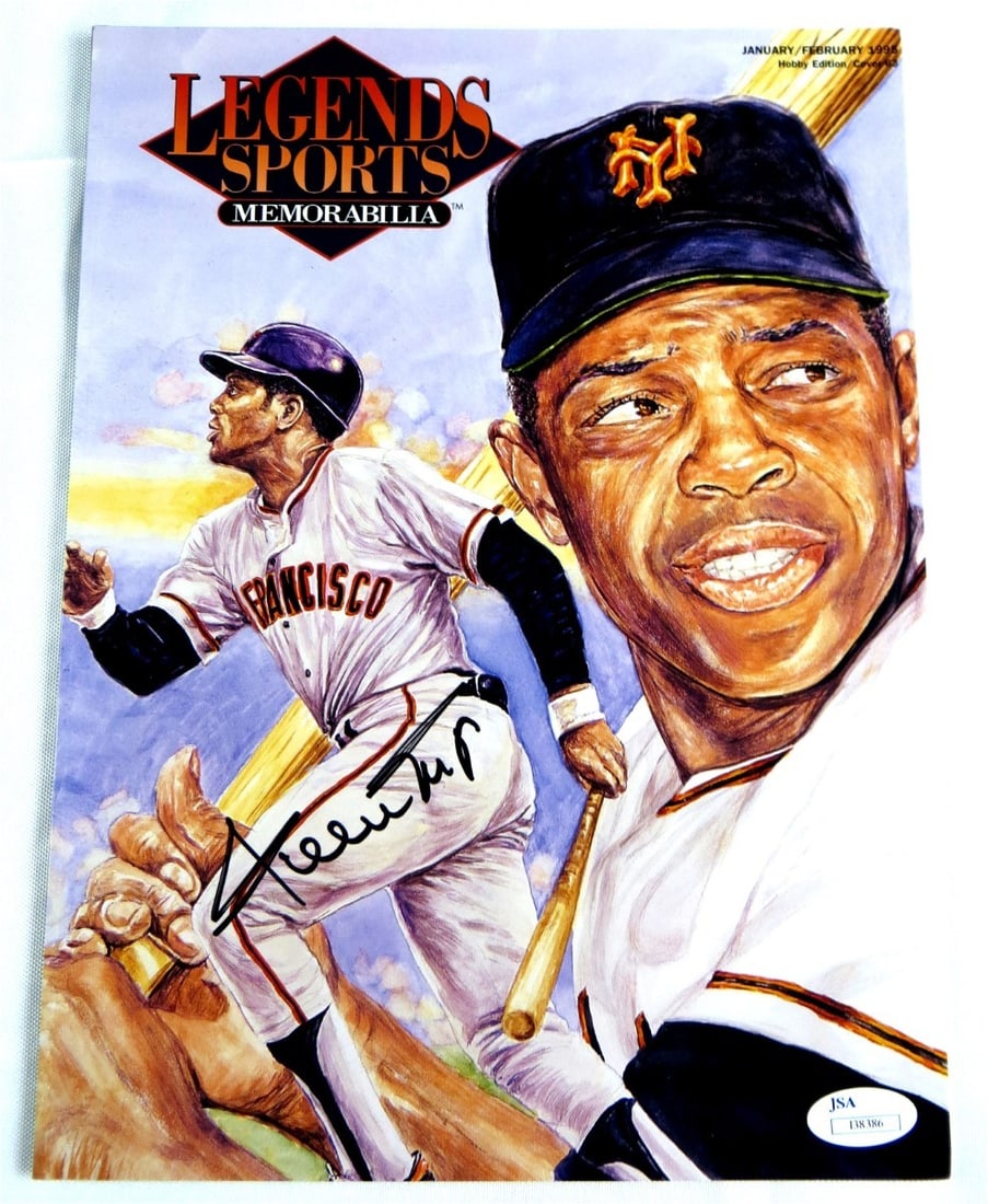 Legends Magazine Signed by Willie Mays JSA Authenticated San Francisco Giants: Legends Magazine Signed by Willie Mays JSA Authenticated San Francisco Giants This Legends Magazine features an authentic signature by Willie Mays, legendary player for the San Francisco Giants. The a
