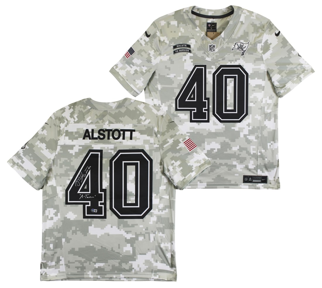 2024 Nike Limited Salute to Service Jersey Mike Alstott Signed BAS Witnessed (1 of 6)