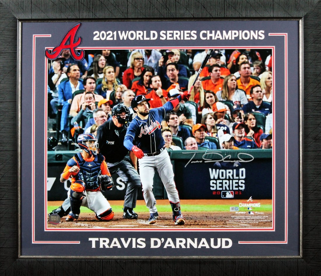 Travis D'Arnaud Signed 16x20 Framed Photo Atlanta Braves MLB Authentic (1 of 1)