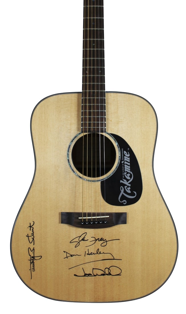 Takamine Acoustic Guitar Signed by Four Eagles Members JSA Authenticated (1 of 7)