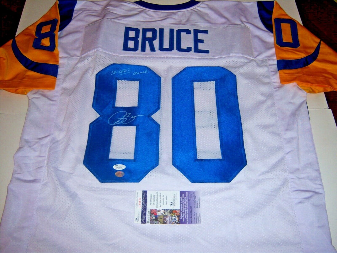 Isaac Bruce Signed St Louis Rams Jersey Super Bowl XXXIV JSA Authenticated (1 of 1)