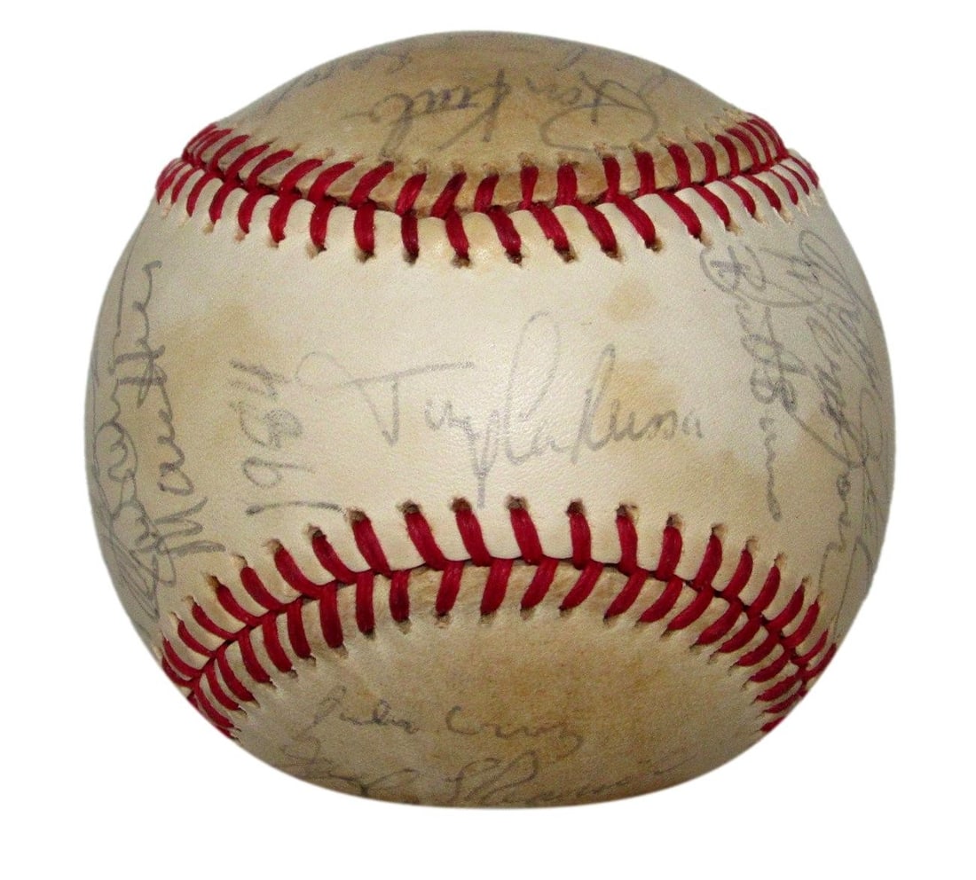25-Autograph OAL Spring Training Baseball Seaver La Russa HOF (1 of 5)