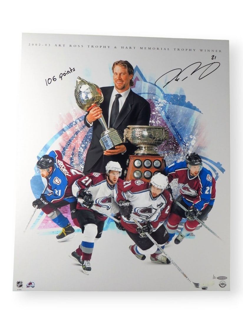 Upper Deck Authenticated Peter Forsberg 20X24 Signed Photo Avalanche /21 (1 of 2)