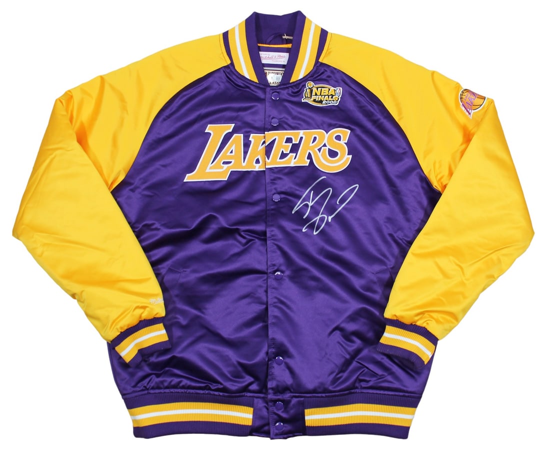 Shaquille O'Neal Signed Lakers Purple 2000 Champs Jacket BAS Authenticated: Shaquille O'Neal Signed Lakers Purple 2000 Champs Jacket BAS Authenticated Celebrate the legacy of Shaquille O'Neal with this autographed Mitchell & Ness jacket commemorating the Los Angeles Lakers' 2