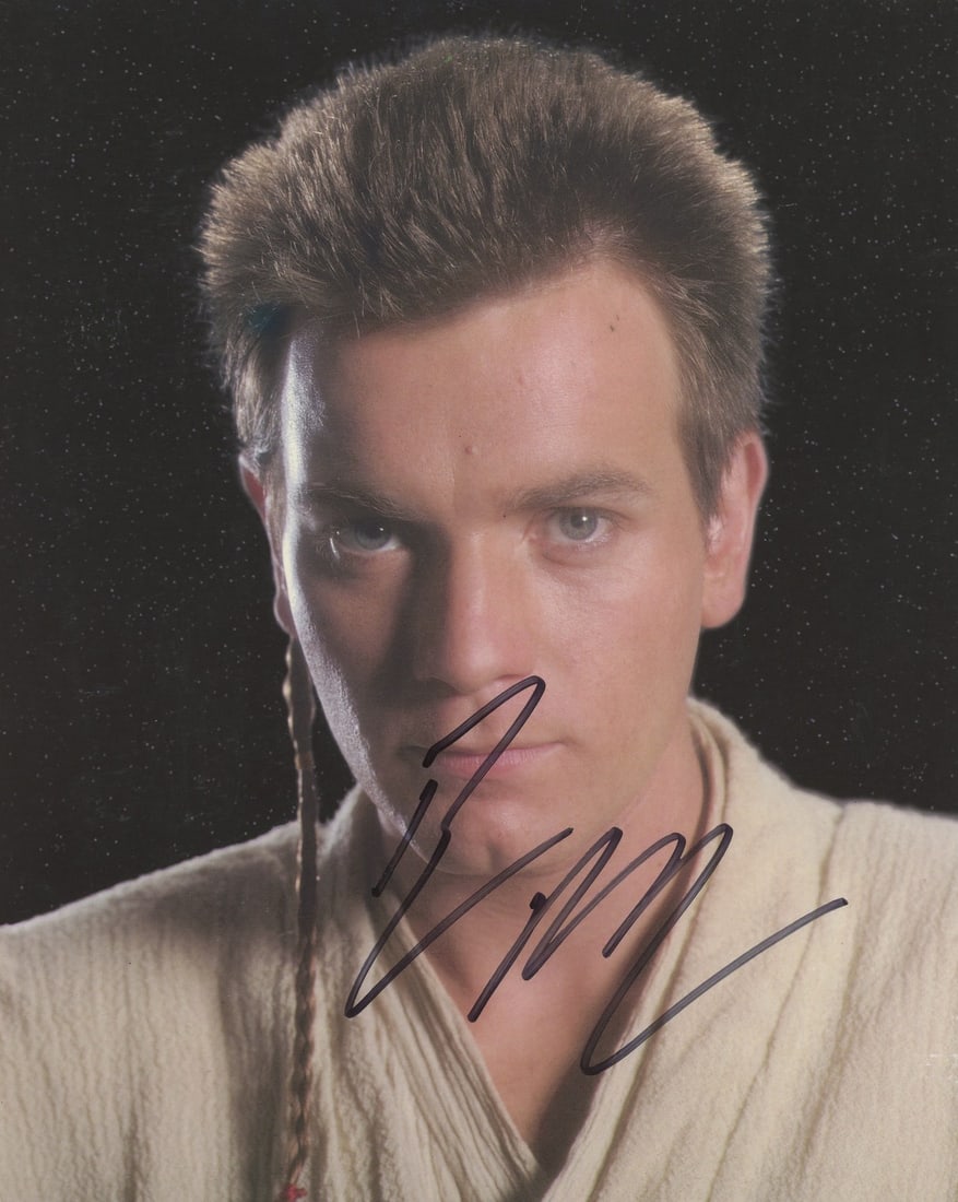 Ewan McGregor Signed Star Wars Episode I 8x10 Photo BAS Authenticated: Ewan McGregor Signed Star Wars Episode I 8x10 Photo BAS Authenticated This stunning 8x10 photograph features Ewan McGregor, personally signed and authenticated. The item showcases McGregor's signature