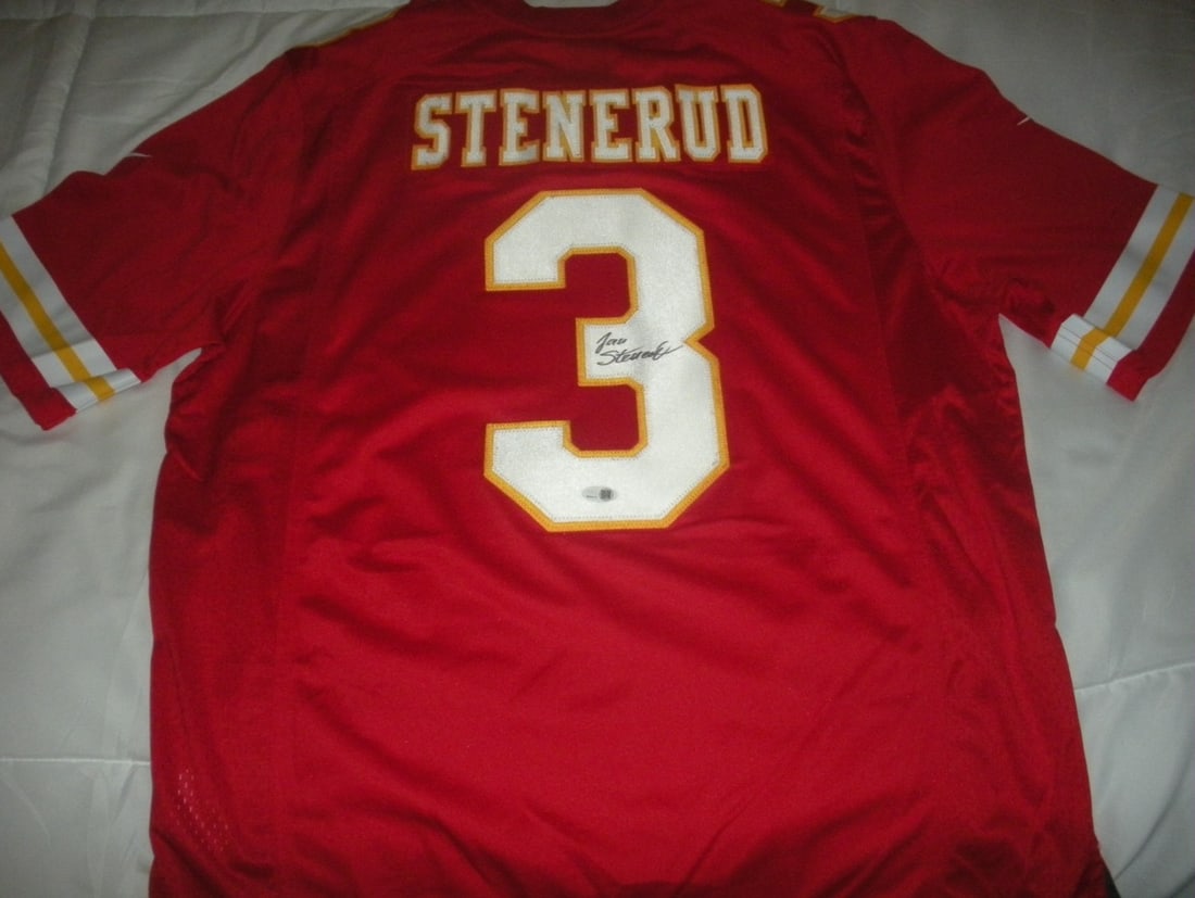 JAN STENERUD Kansas City Chiefs Signed Nike Jersey with JSA COA (1 of 2)