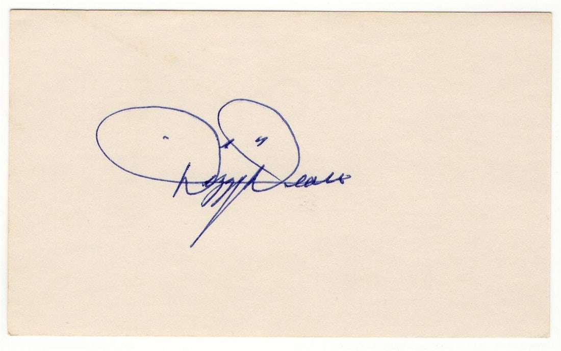 Dizzy Dean Autographed 3X5 Index Card JSA Certified Cardinals HOF (1 of 3)