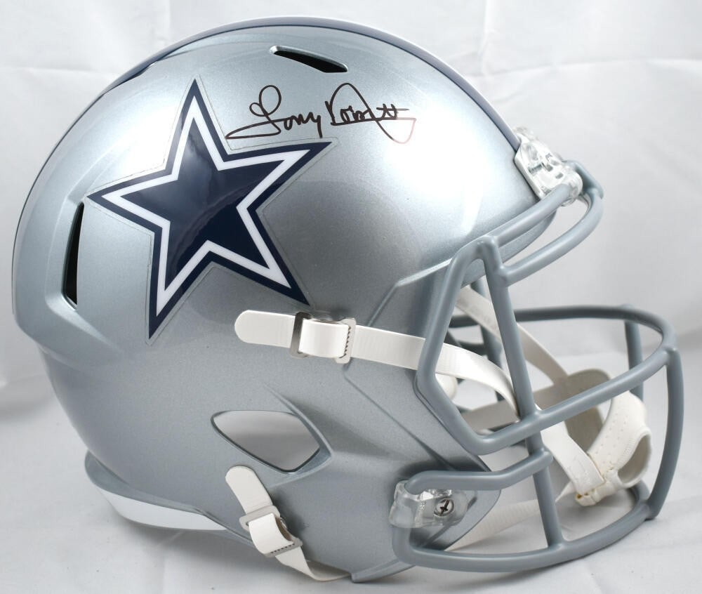 Dallas Cowboys Full Size Speed Helmet Signed by Tony Dorsett BAS: Dallas Cowboys Full Size Speed Helmet Signed by Tony Dorsett BAS Autographed Dallas Cowboys full-size speed helmet signed by Tony Dorsett. The item is listed as an original, pre-owned piece and includ