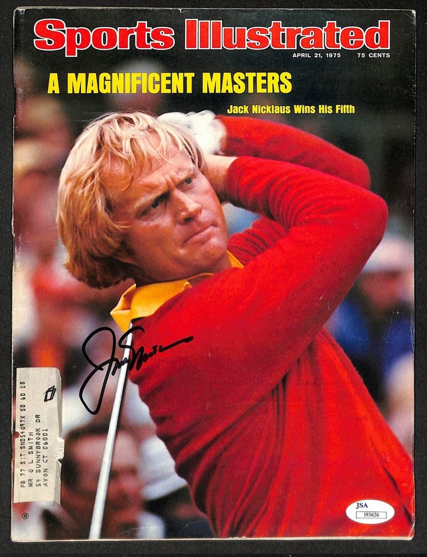 Jack Nicklaus Autographed 1975 Sports Illustrated Golf Photo JSA 212107 (1 of 4)
