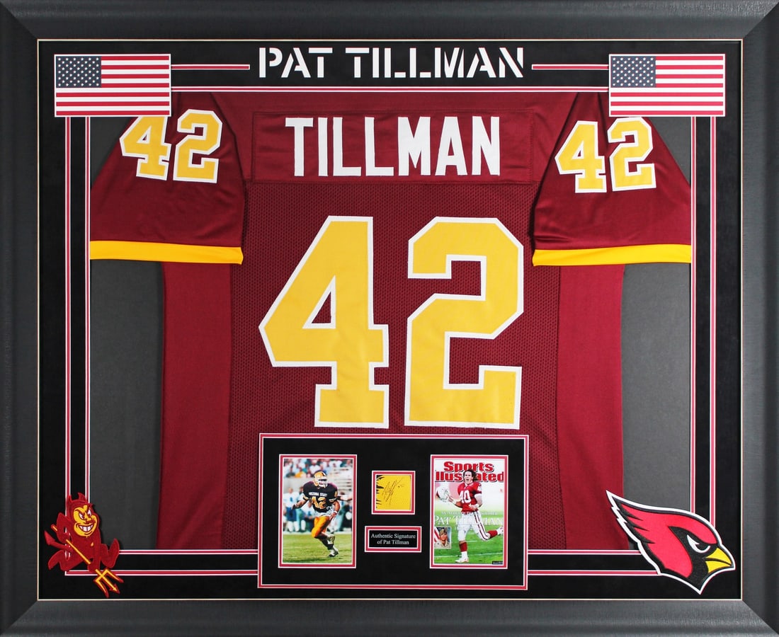 Framed Arizona Cardinals Pat Tillman Jersey Display with JSA Cut Signature (1 of 3)