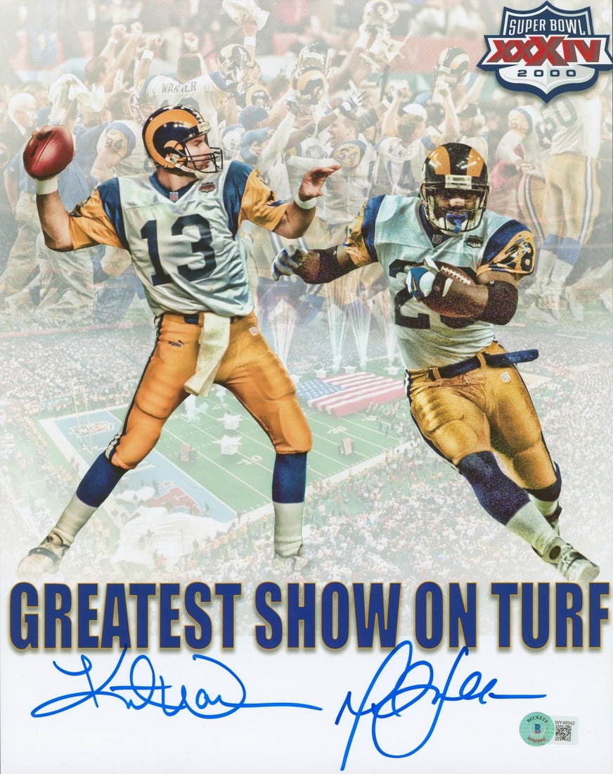11x14 Signed Photo Kurt Warner Marshall Faulk St. Louis Rams Beckett (1 of 1)