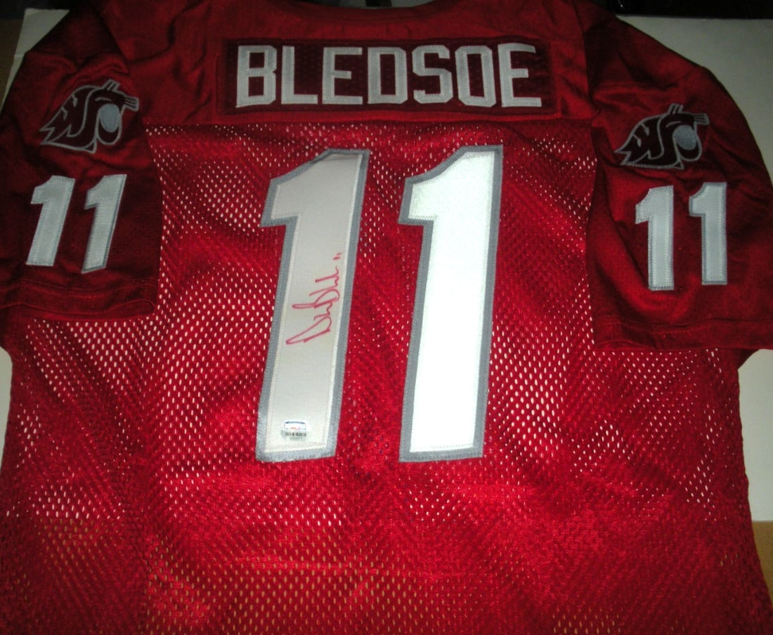Signed Drew Bledsoe Wilson Football Jersey With COA Washington Edition (1 of 2)