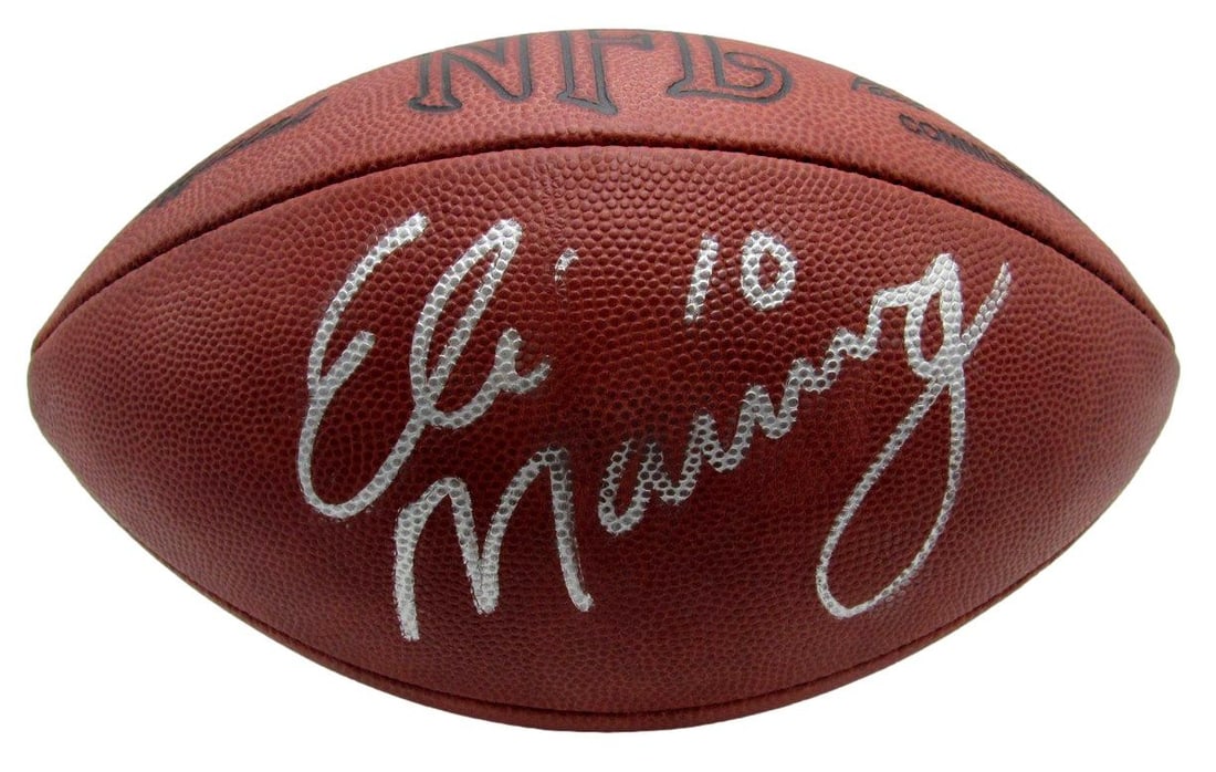 JSA Authenticated Wilson NFL Football Autographed by Eli Manning Giants (1 of 5)