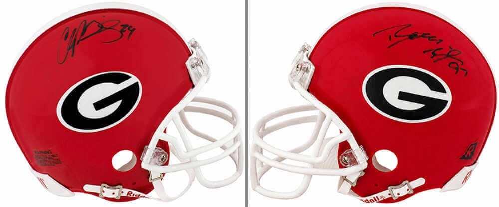 Georgia Bulldogs Riddell VSR4 Mini Helmet Signed by Champ and Boss Bailey (1 of 1)