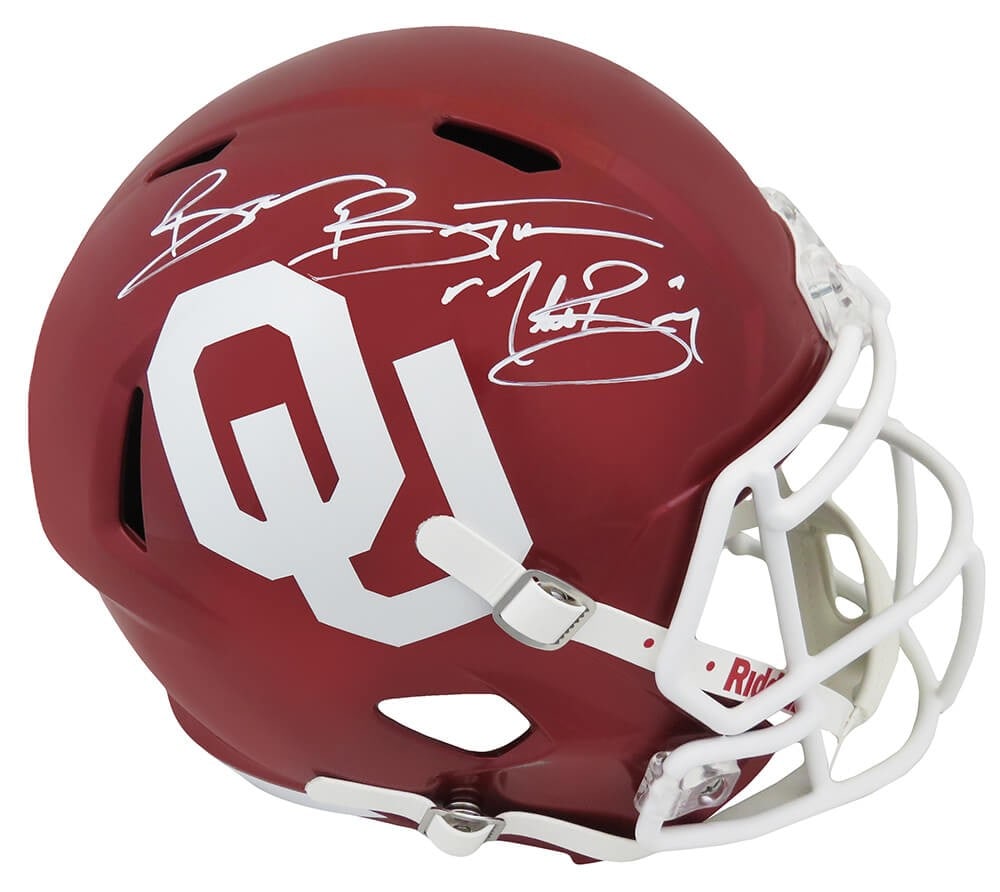 Autographed Oklahoma Sooners full size replica helmet Brian Bosworth The Boz COA (1 of 1)