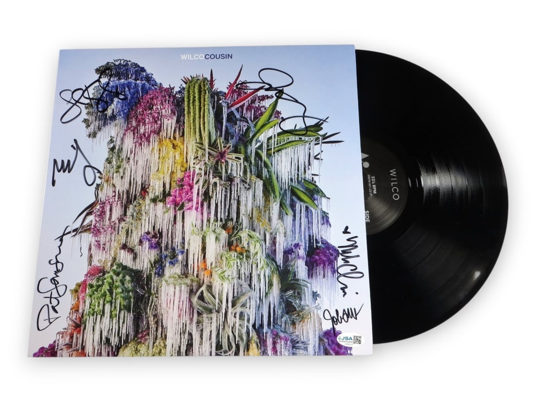 Autographed Wilco album cover signed by 6 members JSA (1 of 3)