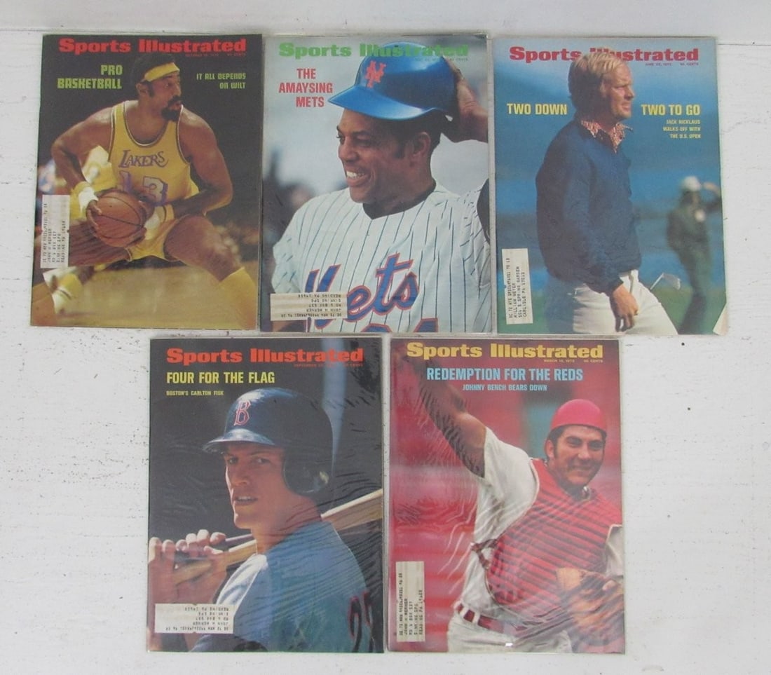 44 intact 1972 Sports Illustrated issues Nicklaus and Mays Mets covers (1 of 4)