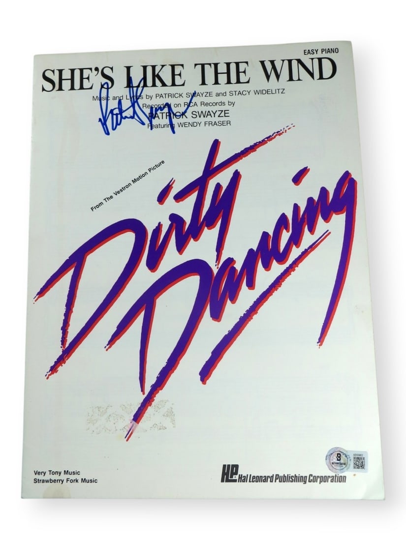 Autographed Dirty Dancing Sheet Music Patrick Swayze Beckett Authenticated (1 of 4)
