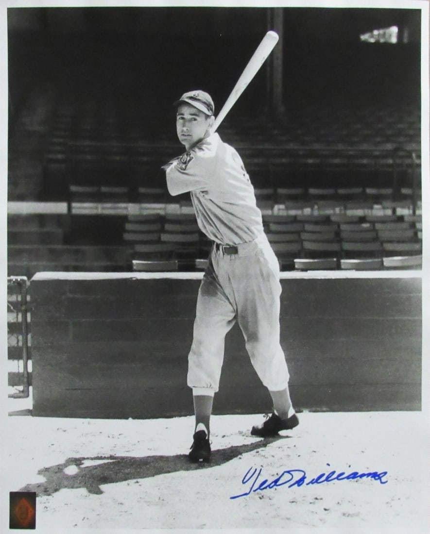 16x20 Signed Ted Williams Photo with Green Diamond Hologram Authentication (1 of 4)