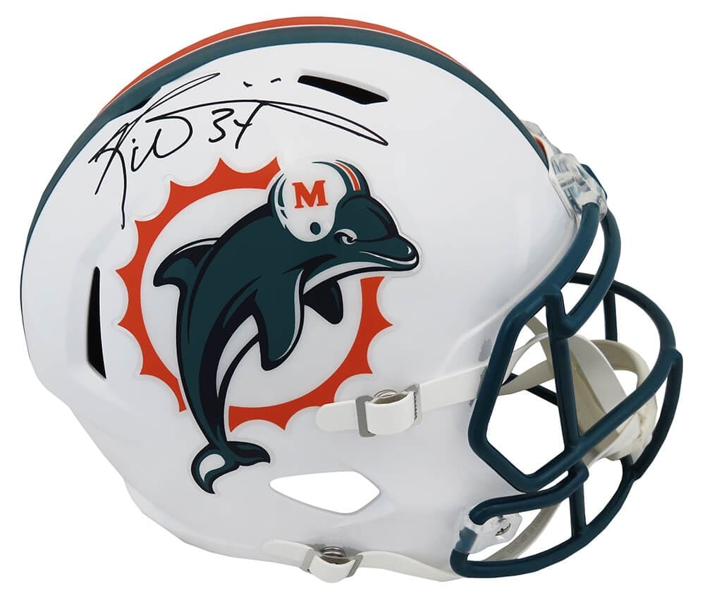 Ricky Williams Signed Miami Dolphins 1990s Riddell Full Size Helmet with COA (1 of 1)