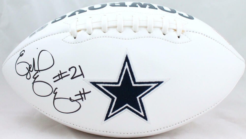 Beckett Authenticated Ezekiel Elliott Signed Dallas Cowboys Football: Beckett Authenticated Ezekiel Elliott Signed Dallas Cowboys Football Autographed Dallas Cowboys logo football signed by Ezekiel Elliott. The item is marked as original and is in pre-owned condition. S