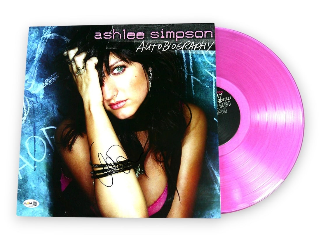 Ashlee Simpson Autobiography Album Cover Hand Signed with JSA Authentication (1 of 4)