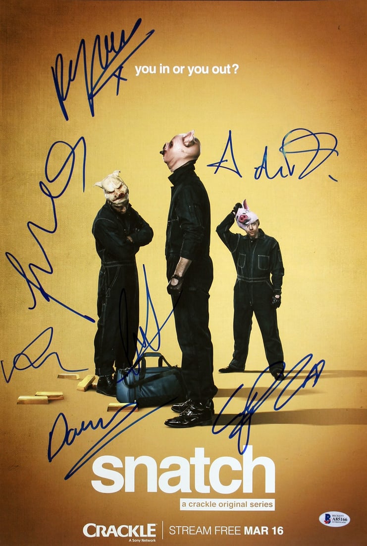 Rupert Grint and Cast Signed Snatch 12x18 Poster BAS Authenticated: Rupert Grint and Cast Signed Snatch 12x18 Poster BAS Authenticated This 12x18 inch mini movie poster from "Snatch" has been personally signed by Rupert Grint, Alex De Rakoff, Tamer Hassan, Dougray Sco
