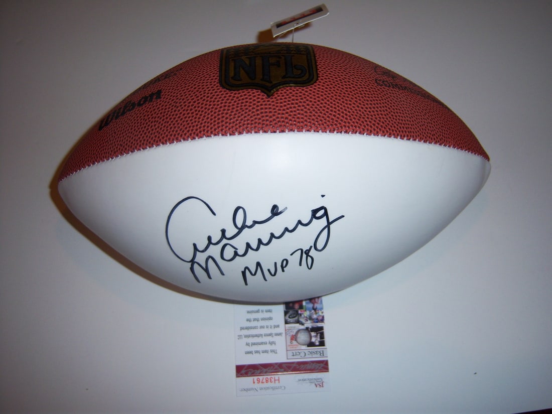 Signed Football by Archie Manning With JSA COA New Orleans Saints MVP 1978 (1 of 1)